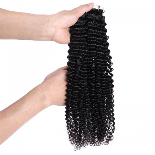 Human Hair Tape In Extensions Kinky Curl（20pcs/set） | Human Hair Wig | Lace Front